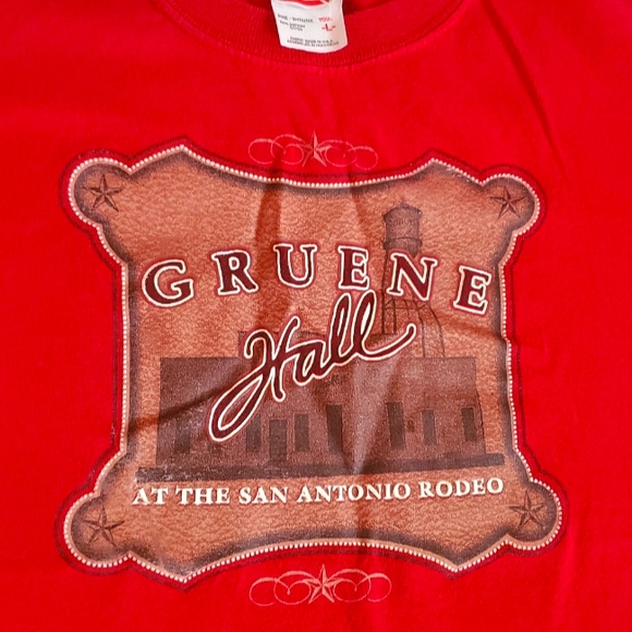 Like New Gruene Hall at the San Antonio Rodeo Red Tee Sz S - Picture 1 of 4